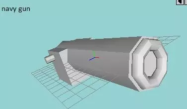 navy gun Free low-poly 3D model