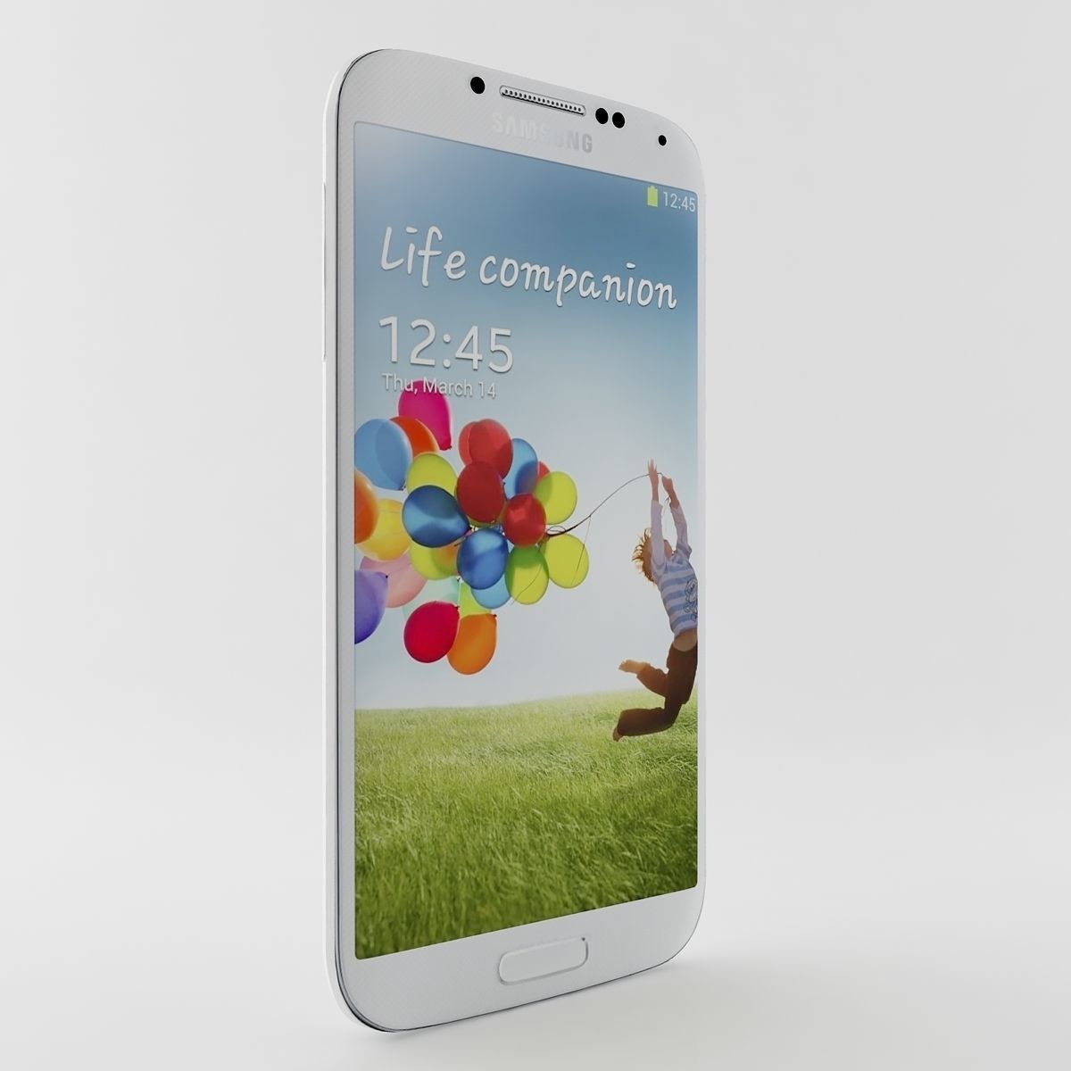 Samsung I9506 Galaxy S4 Black  White 3D model_14