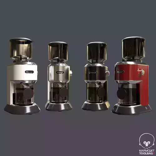 COFFEE GRINDER DeLonghi KG521M 4 COLORS PBR Texture 3D Model