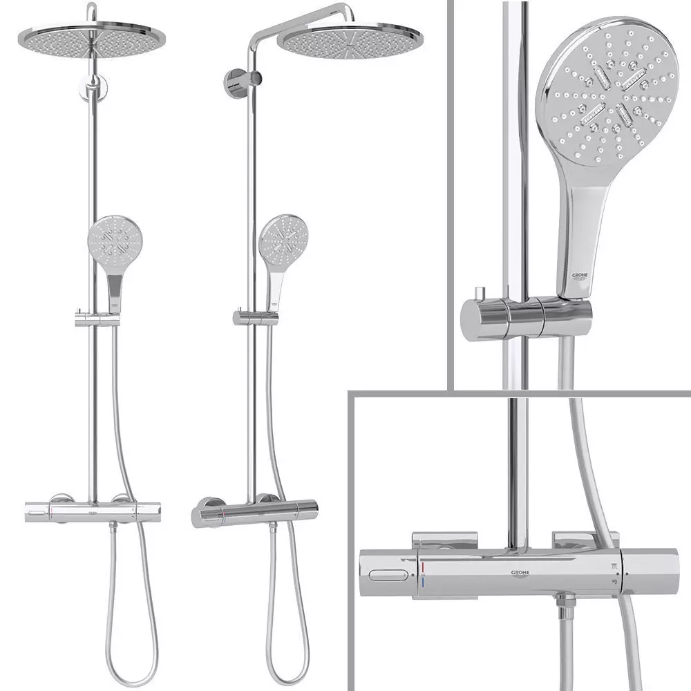 Shower system Grohe Rainshower Smartactive Cube 310 v2 3D model