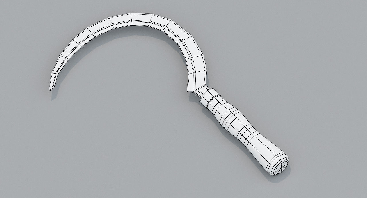 Sickle PBR axe Low-poly 3D model_2