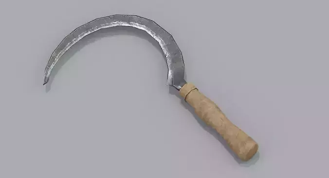 Sickle PBR axe Low-poly 3D model