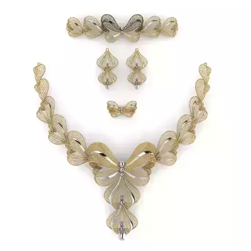 Fizyon Set 1 -Necklace -Earring -Ring -Wristband