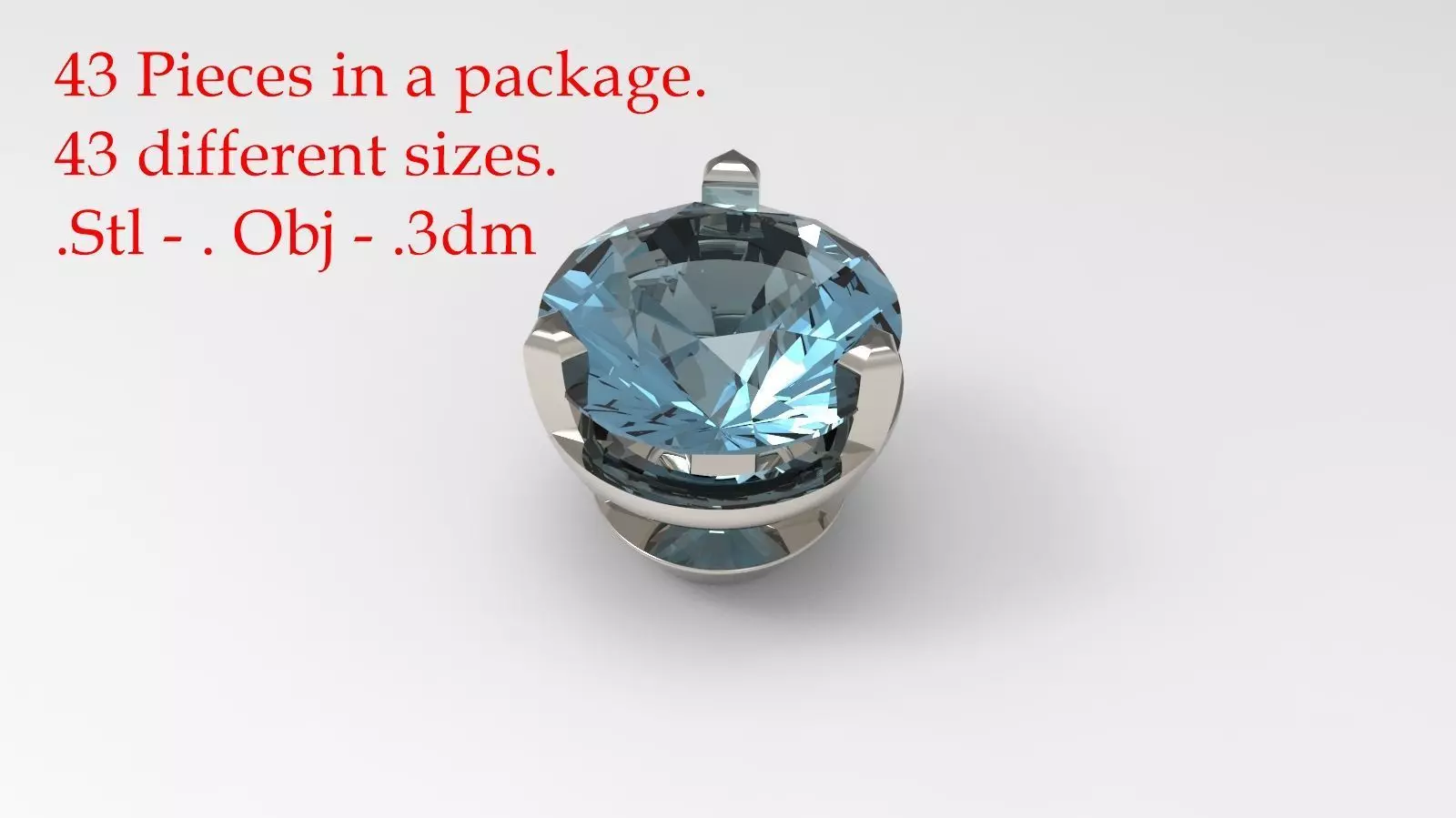 Jewelry Prong Head Set Package 069 3D print model_0