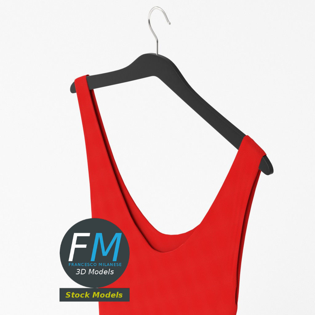 Hanging dress 1 3D model_5