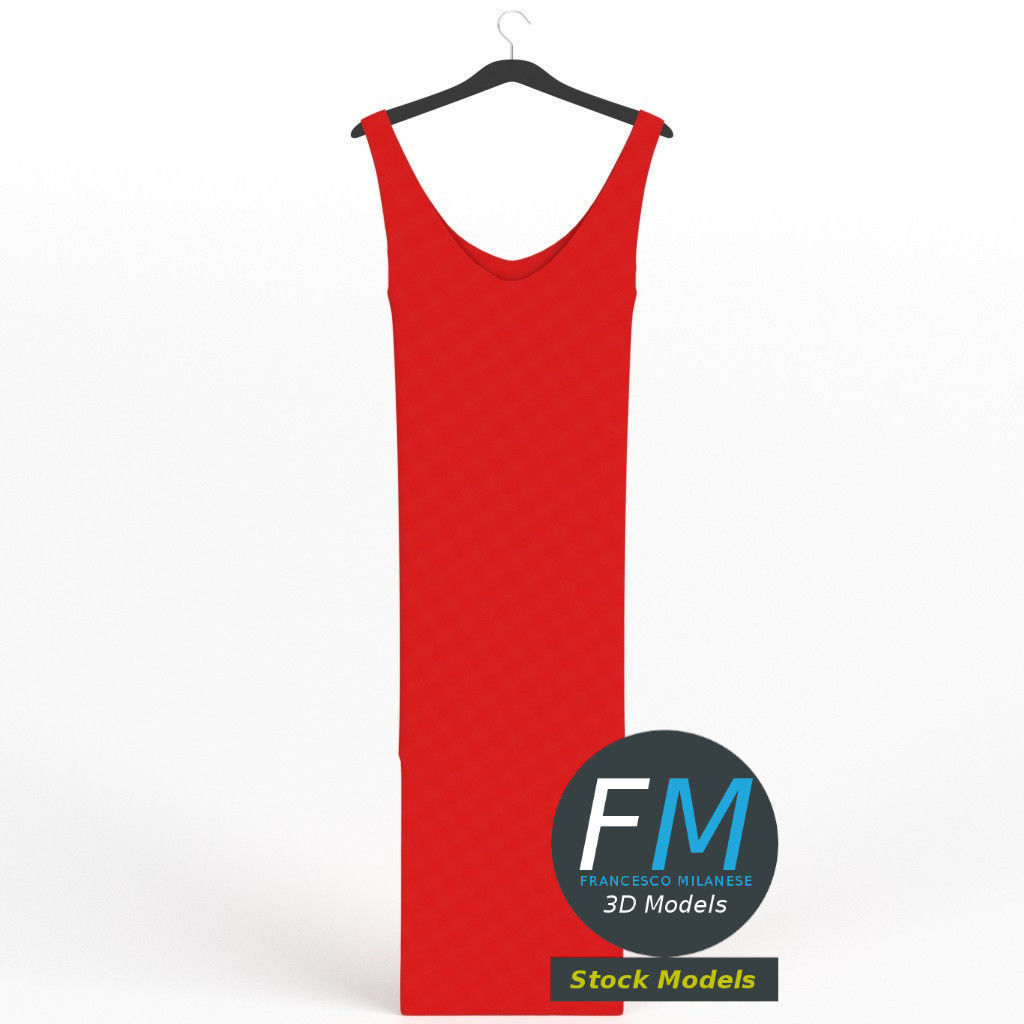 Hanging dress 1 3D model_3
