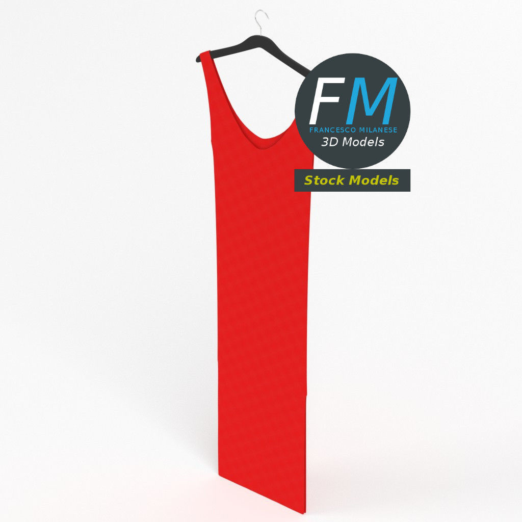 Hanging dress 1 3D model_2