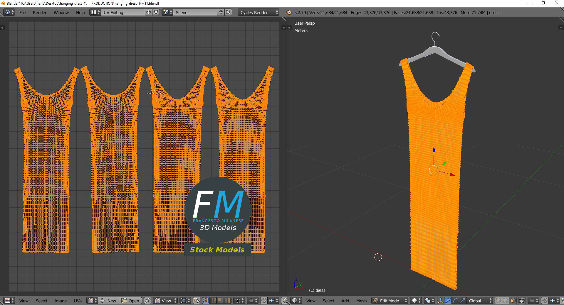 Hanging dress 1 3D model_10