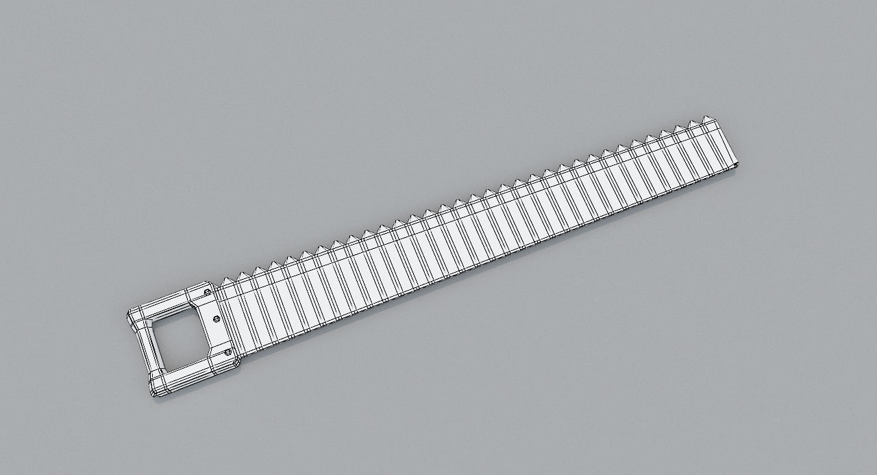 Saw PBR with wooden handle Low-poly 3D model_3