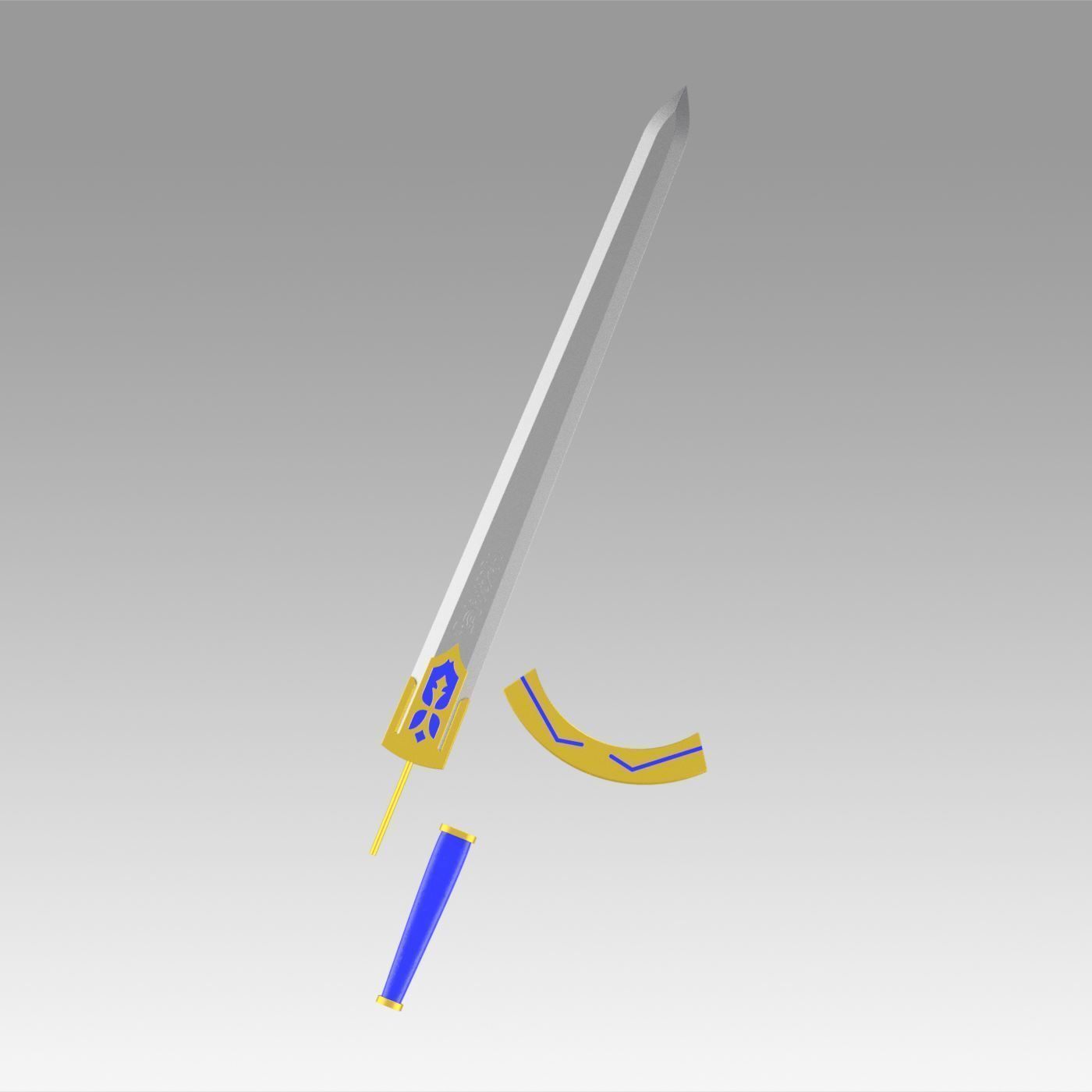 Fate Zero Artoria Pendragon Saber Sword Cosplay Weapon Prop 3D print model_9