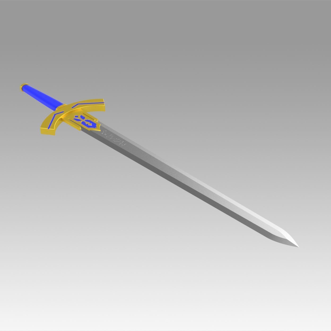 Fate Zero Artoria Pendragon Saber Sword Cosplay Weapon Prop 3D print model_4