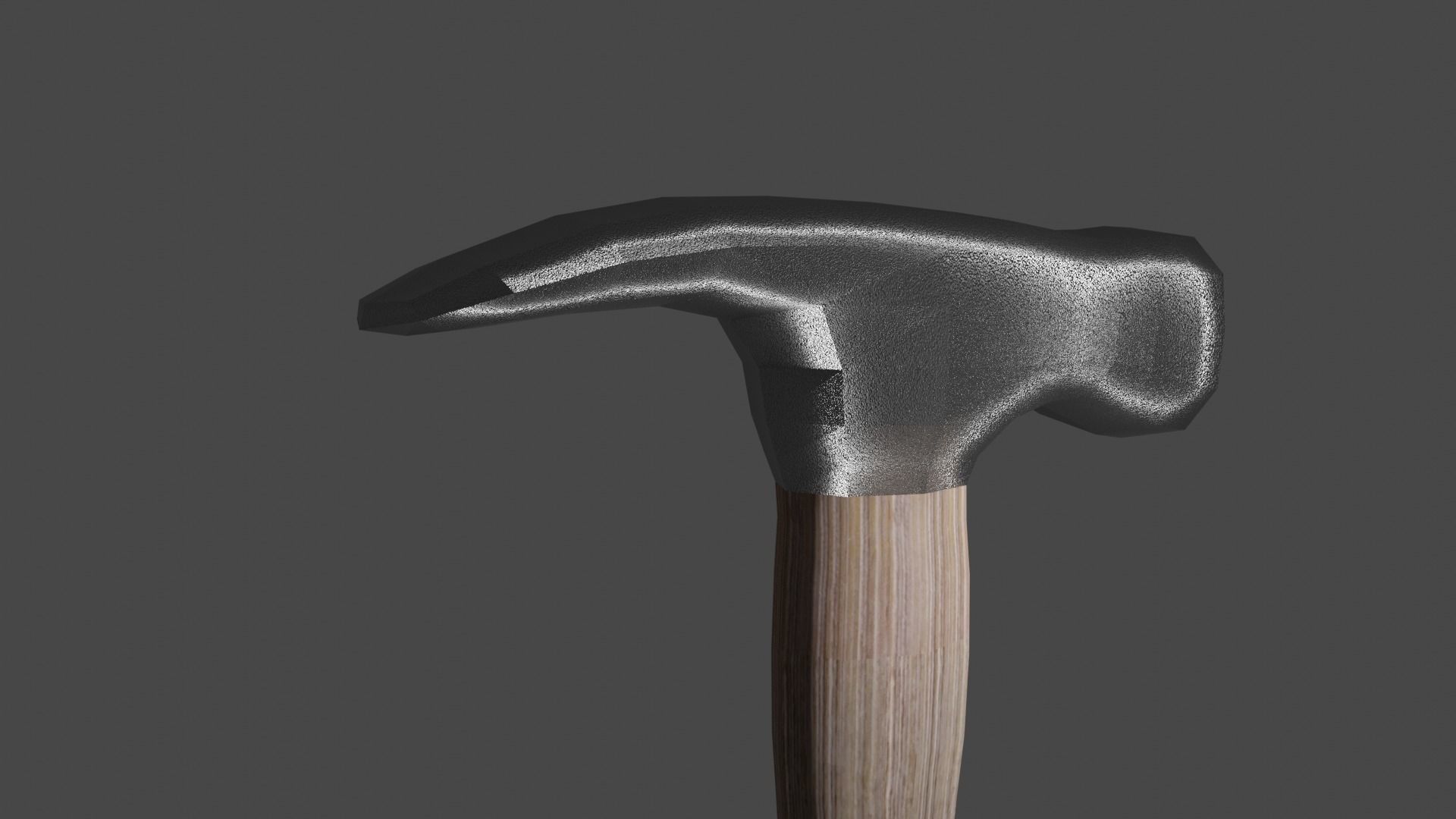 Low poly hammer axe Low-poly 3D model_2