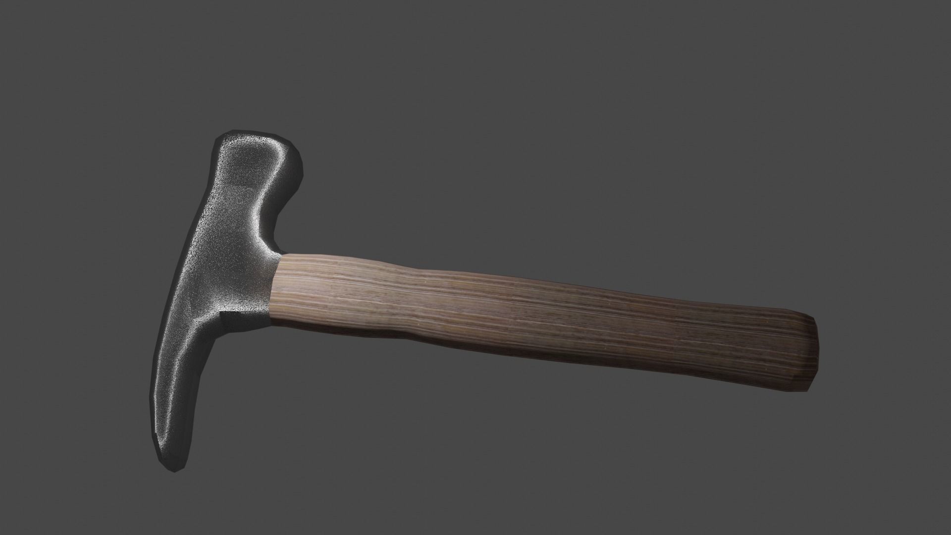 Low poly hammer axe Low-poly 3D model_4
