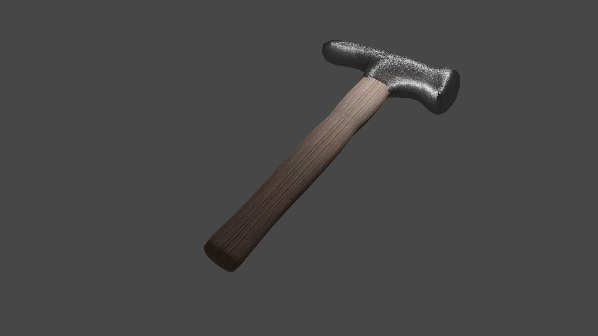 Low poly hammer axe Low-poly 3D model_3