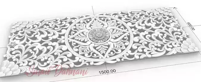 STL Mandala 3d design with lovely oriental shape