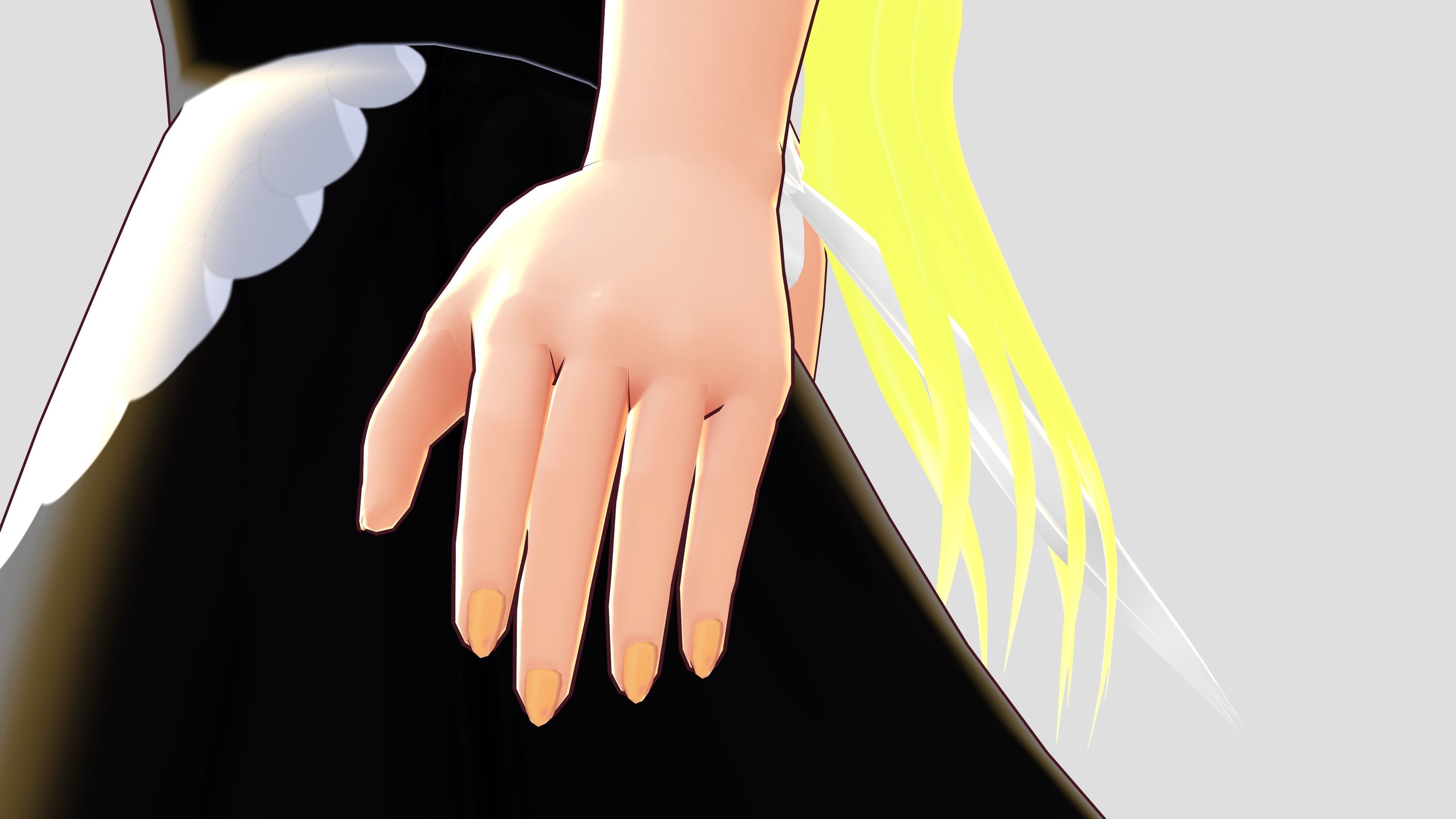 WENDY MAID 3D MODEL CHARACTER RIGGED T-POSE SHAPE KEYS 3D model_8