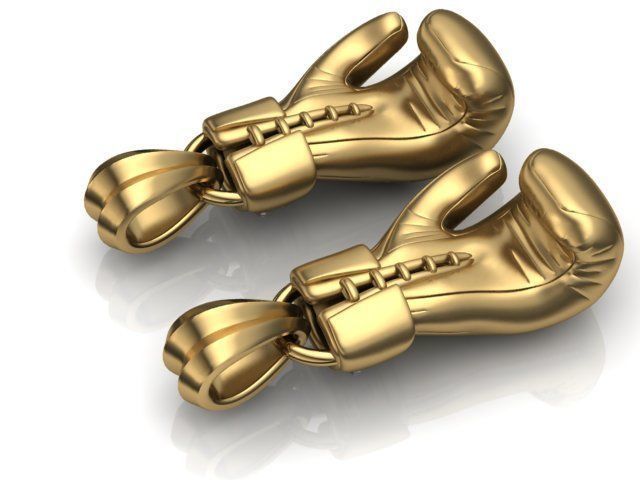 Boxing Gloves pendant 3D print model_4