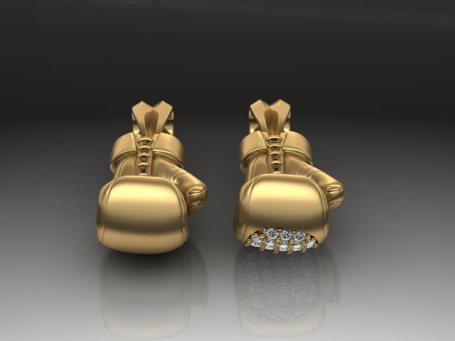 Boxing Gloves pendant 3D print model_3