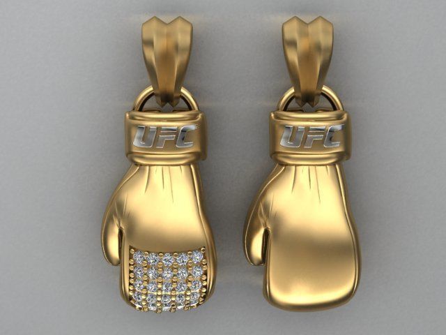 Boxing Gloves pendant 3D print model_10