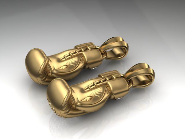 Boxing Gloves pendant 3D print model_5