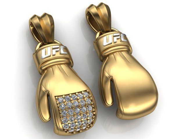 Boxing Gloves pendant 3D print model_13