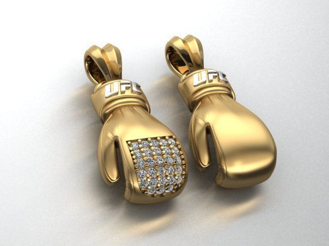 Boxing Gloves pendant 3D print model_9