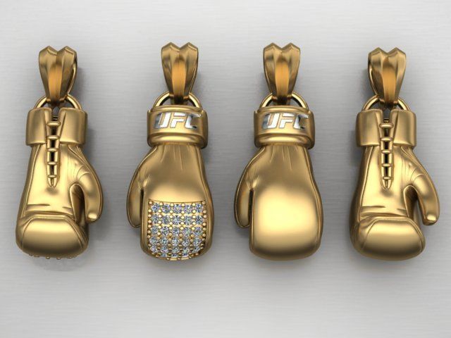 Boxing Gloves pendant 3D print model_8