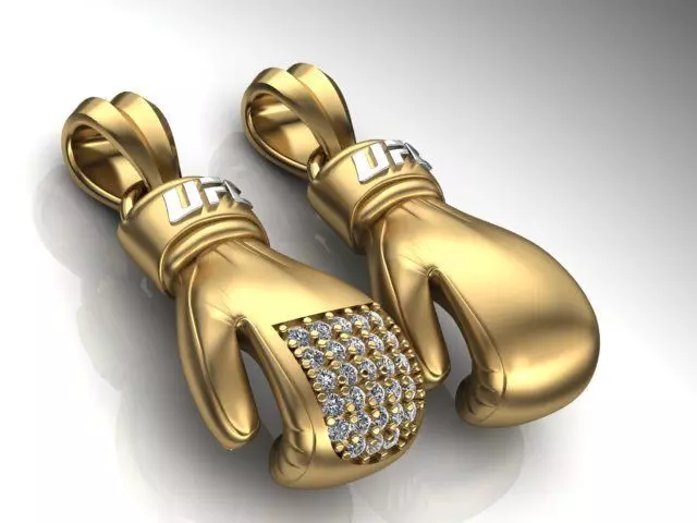 Boxing Gloves pendant 3D print model_0