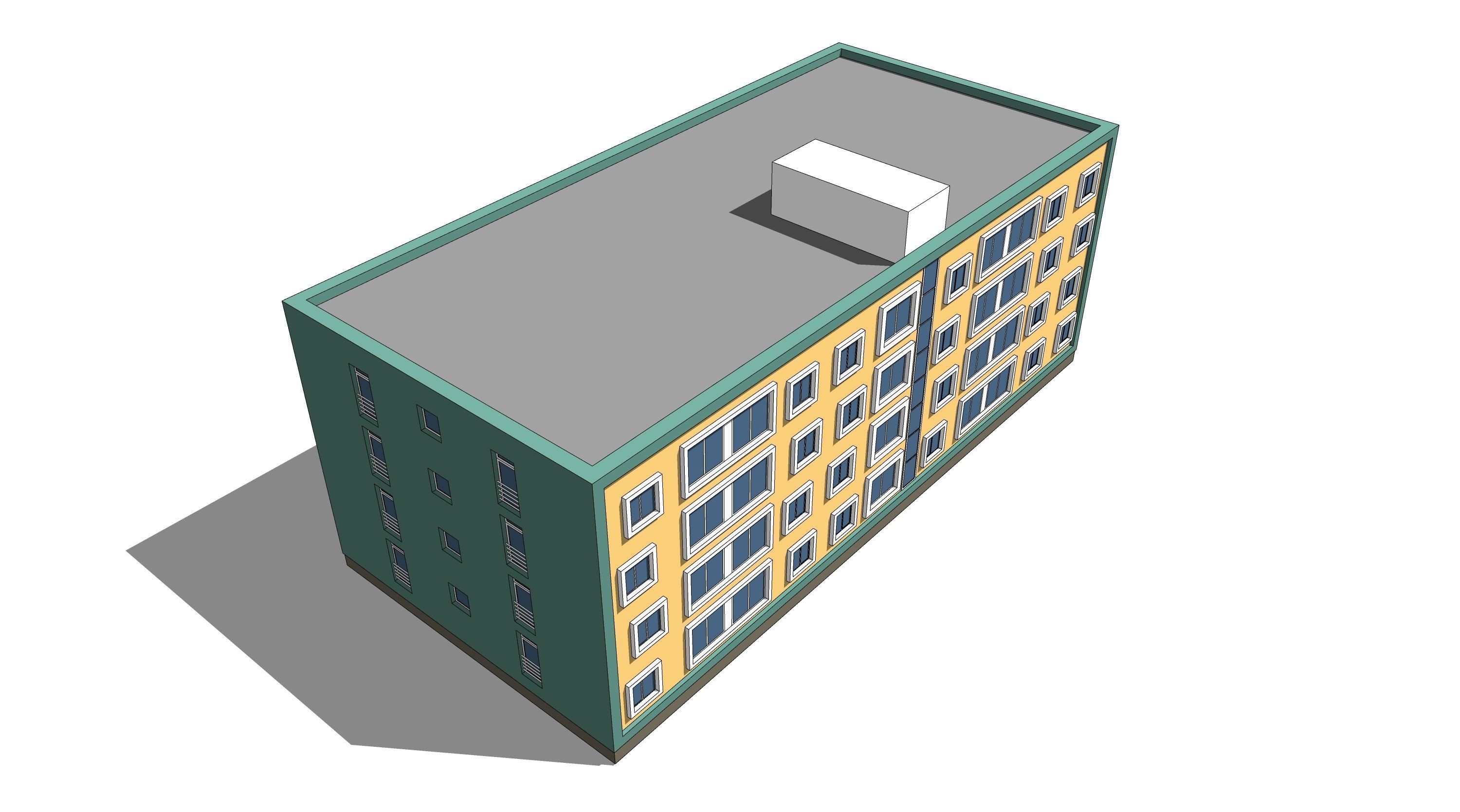 Housing block 3D model_1