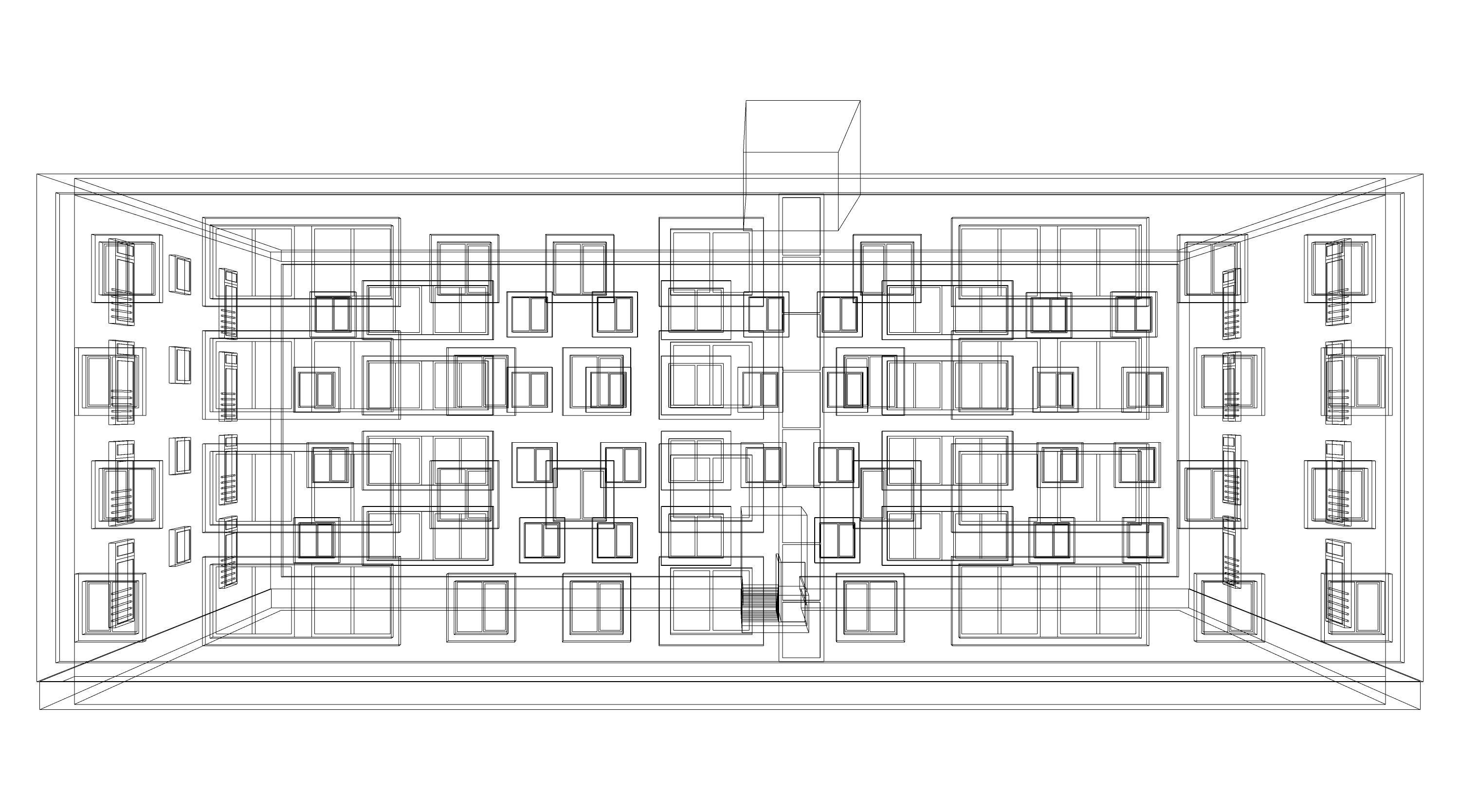 Housing block 3D model_10