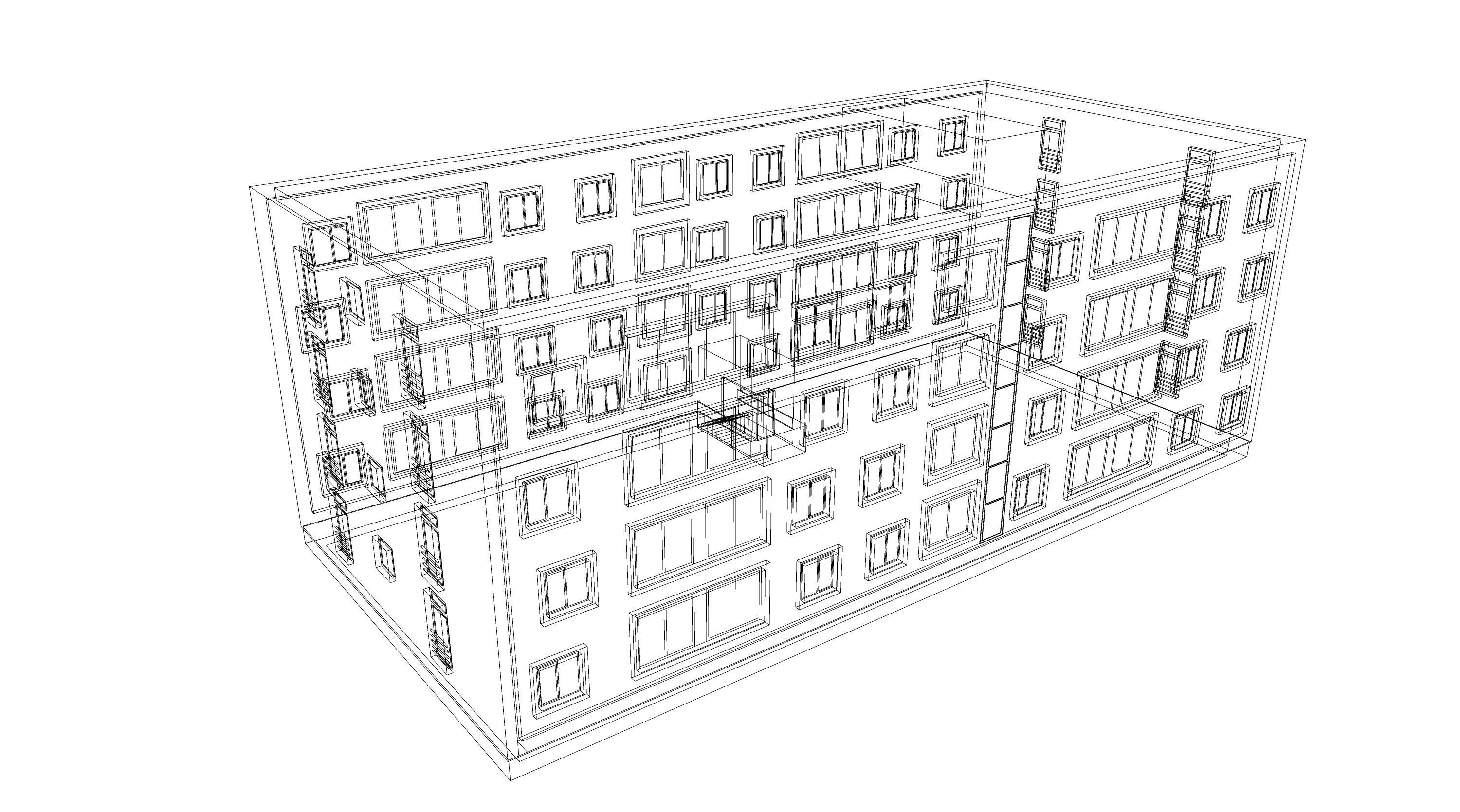 Housing block 3D model_5