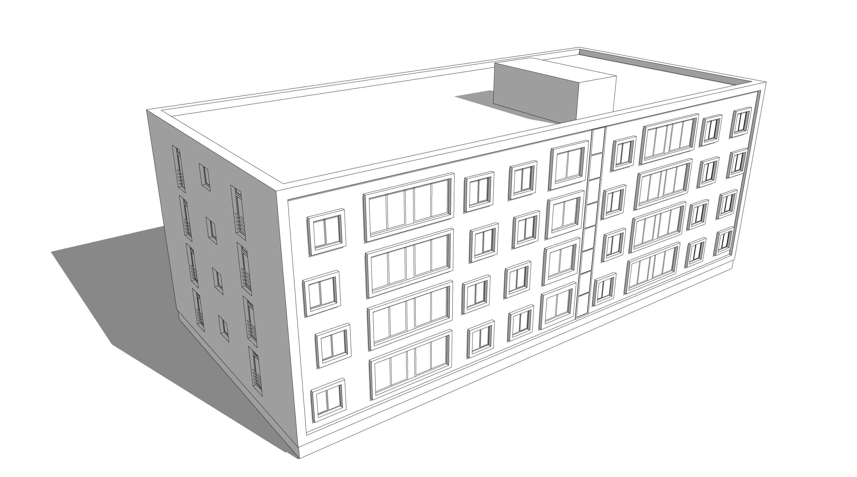 Housing block 3D model_6