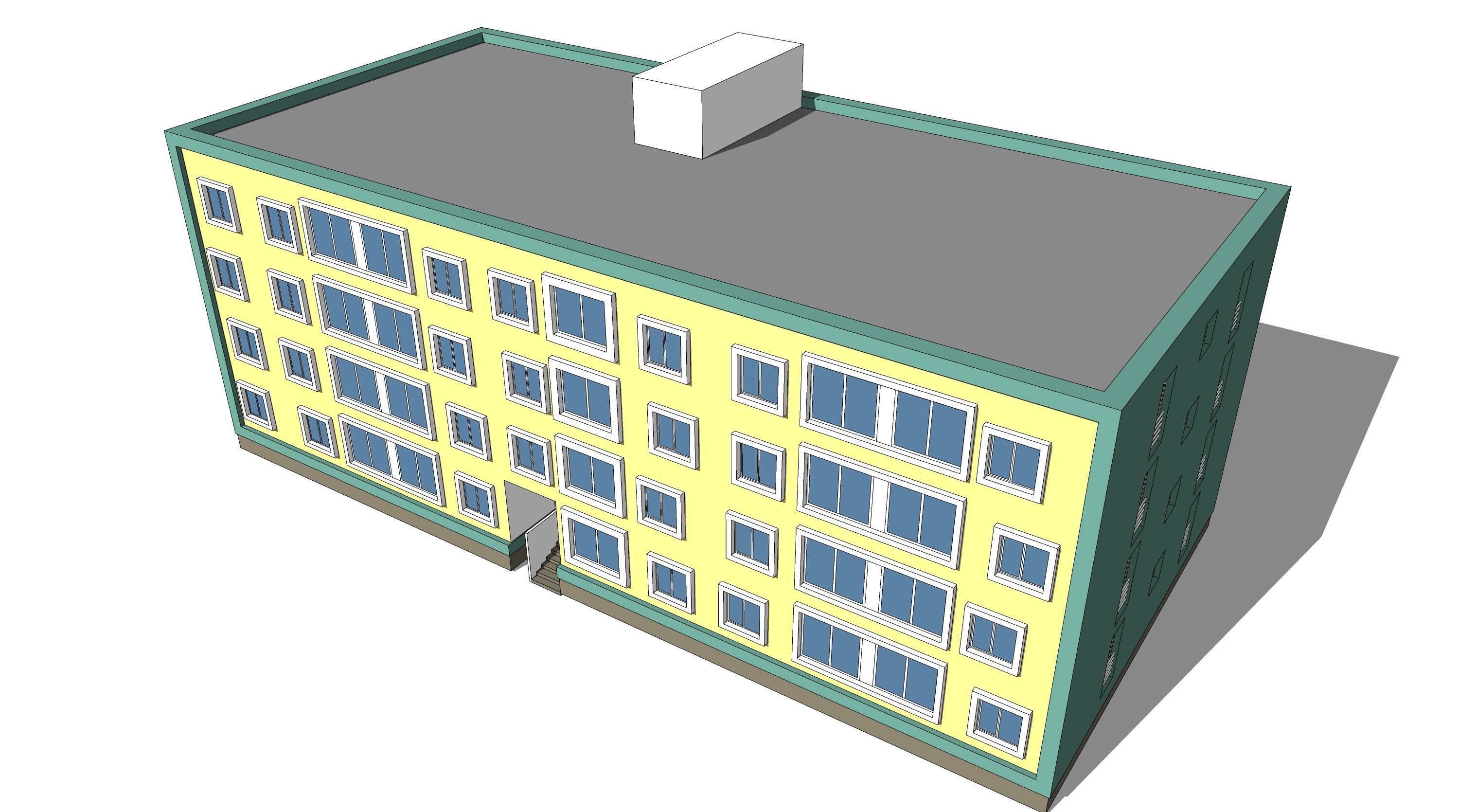 Housing block 3D model_2