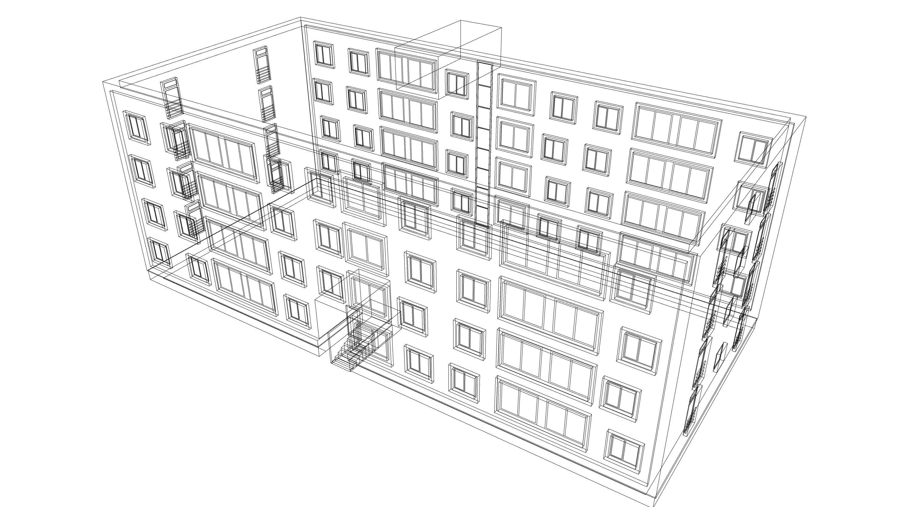 Housing block 3D model_7