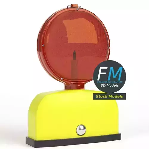 Construction site lamp 3D model