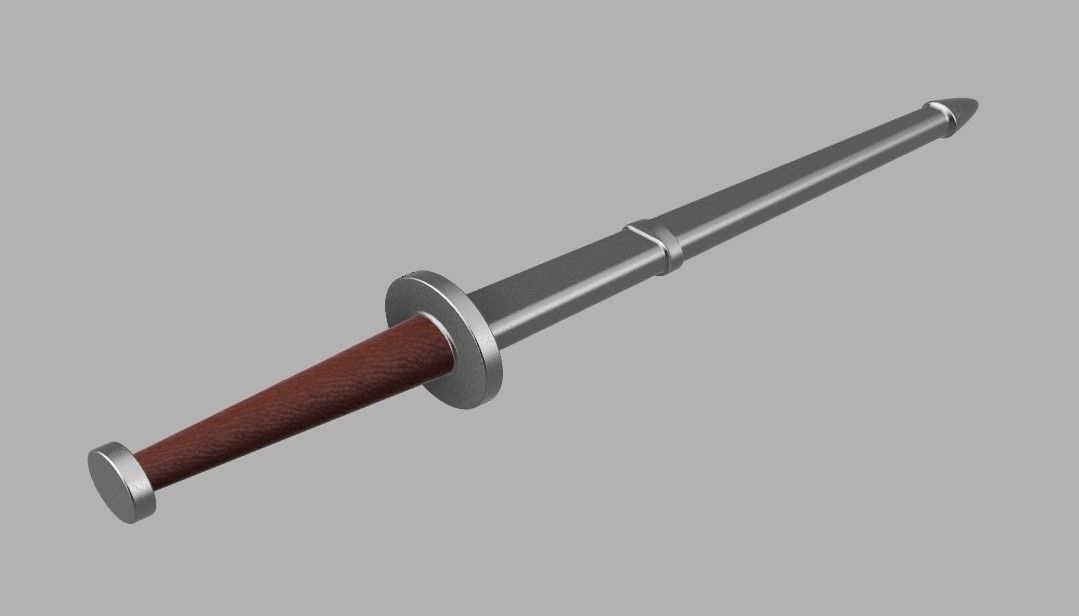 Triss Merigold Witcher 2 dagger and brooch 3D print model_4