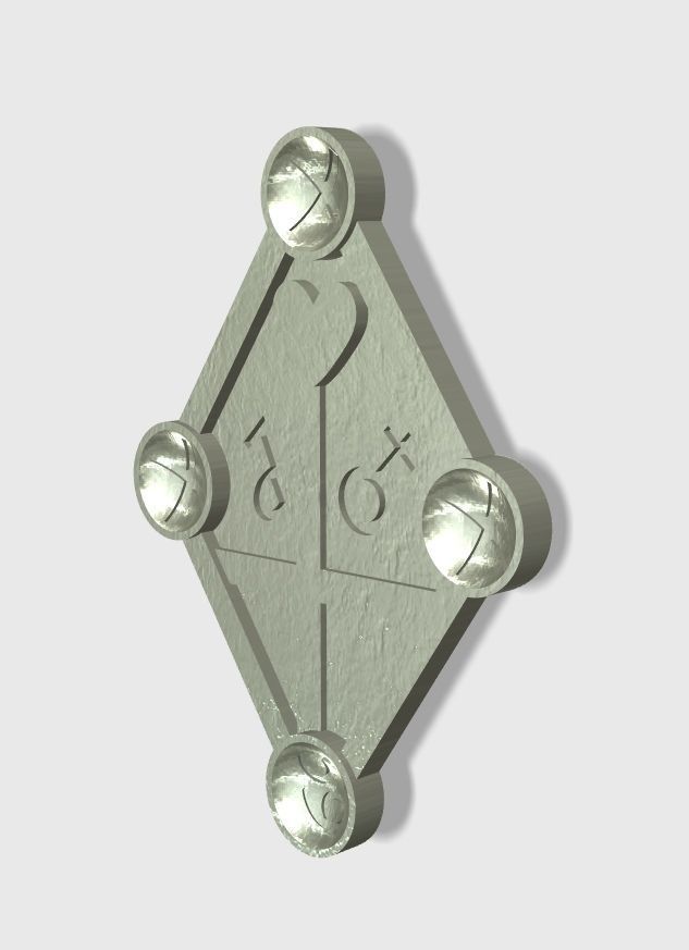 Triss Merigold Witcher 2 dagger and brooch 3D print model_7