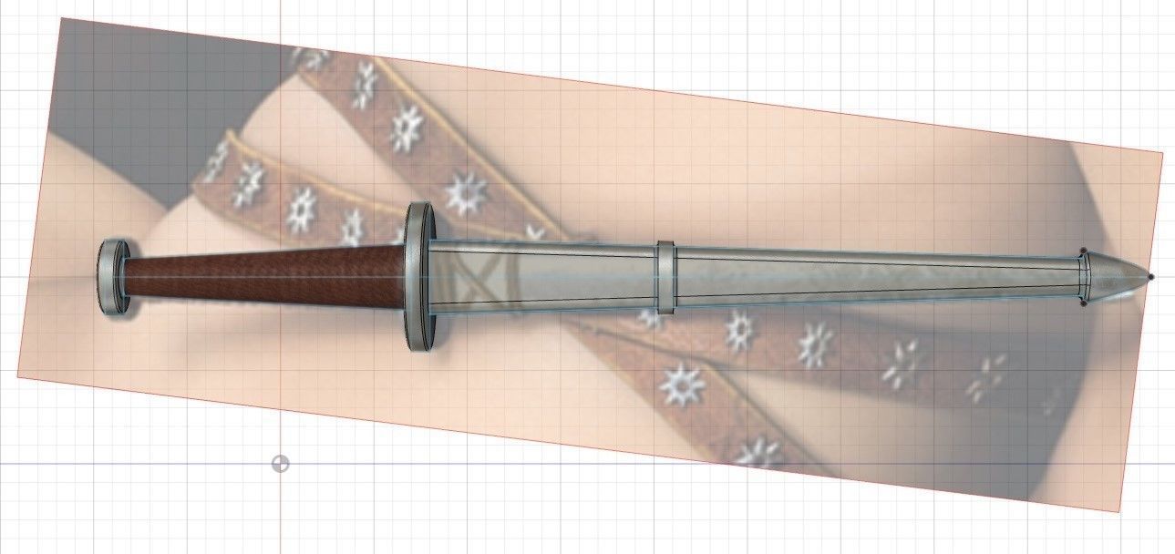 Triss Merigold Witcher 2 dagger and brooch 3D print model_2