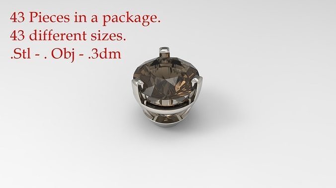 Jewelry Prong Head Set Package 075 3D print model