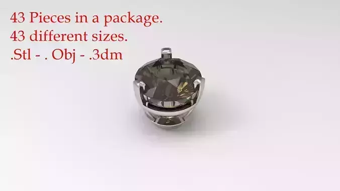 Jewelry Prong Head Set Package 075 3D print model