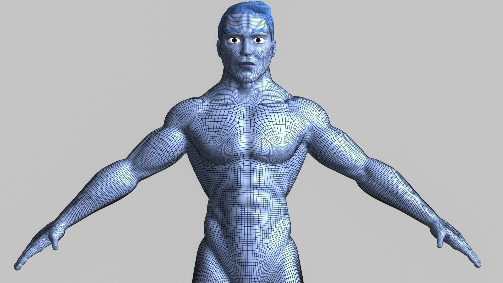 Arnorld man in swim trunks 3D model_4