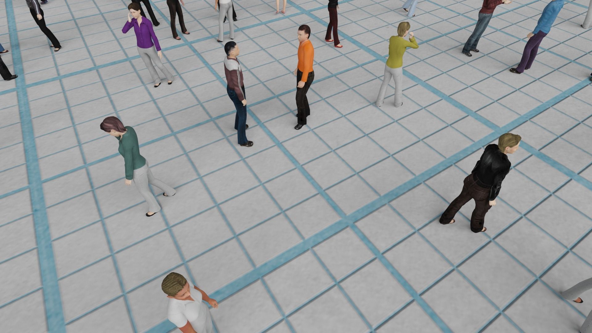 Low Poly Animated People Pack - 200 Pieces Low-poly Animated Low-poly 3D model_6