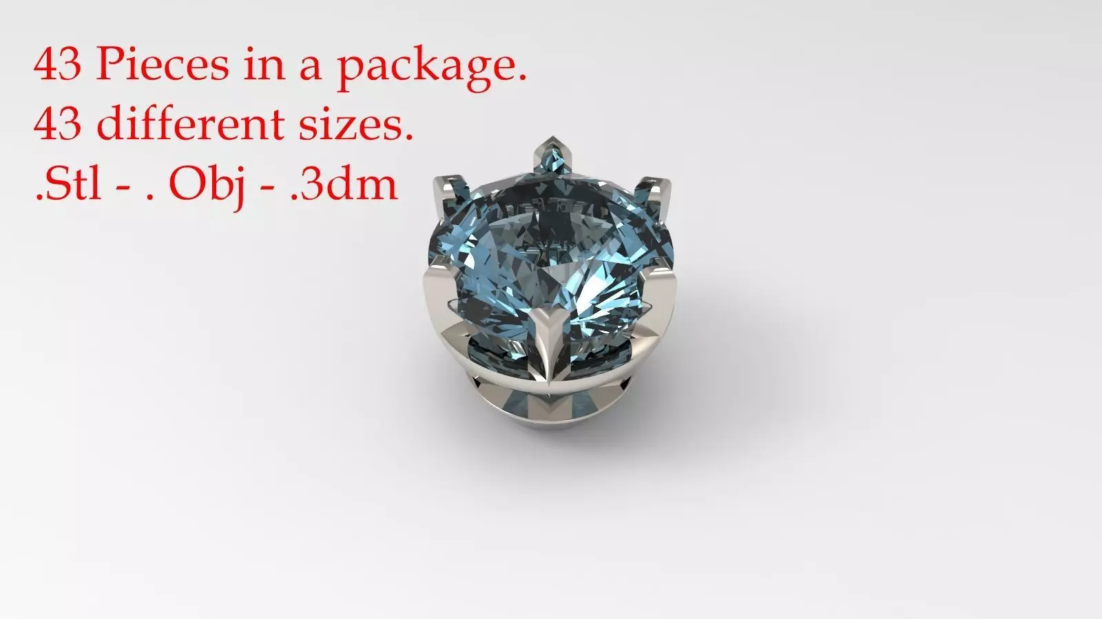 Jewelry Prong Head Set Package 080 3D print model_0