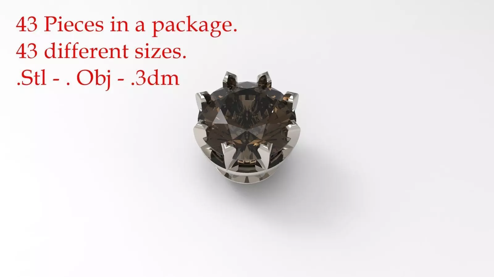 Jewelry Prong Head Set Package 081 3D print model_0