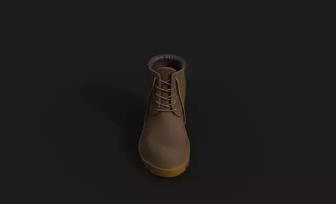 Boots Low Poly leather boot