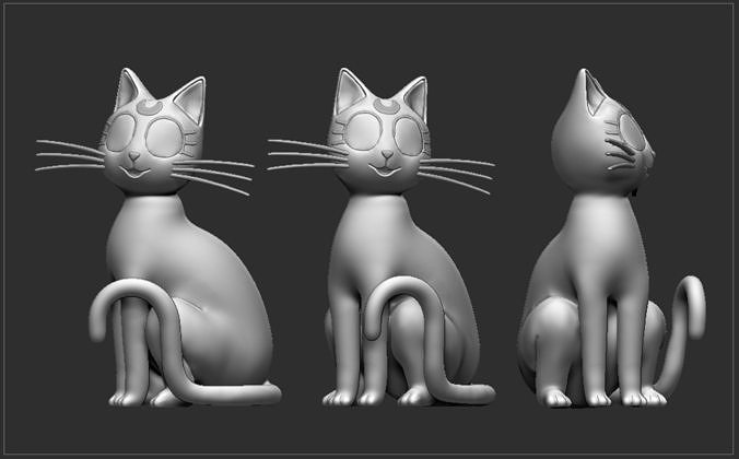 Luna Sailor Moon Cat 3D print model