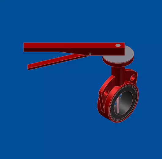 Butterfly Valve Free 3D model