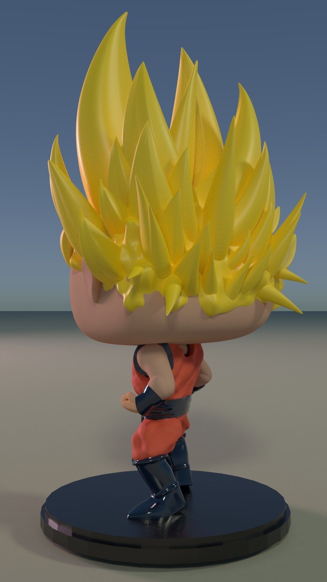 Goku Super Saiyan Custom Pop DIY 3D print model_2