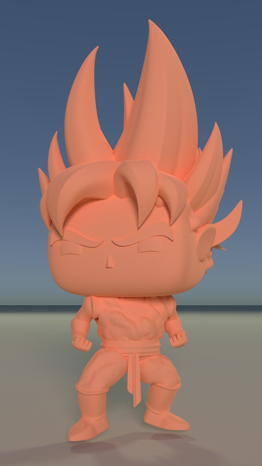 Goku Super Saiyan Custom Pop DIY 3D print model_4