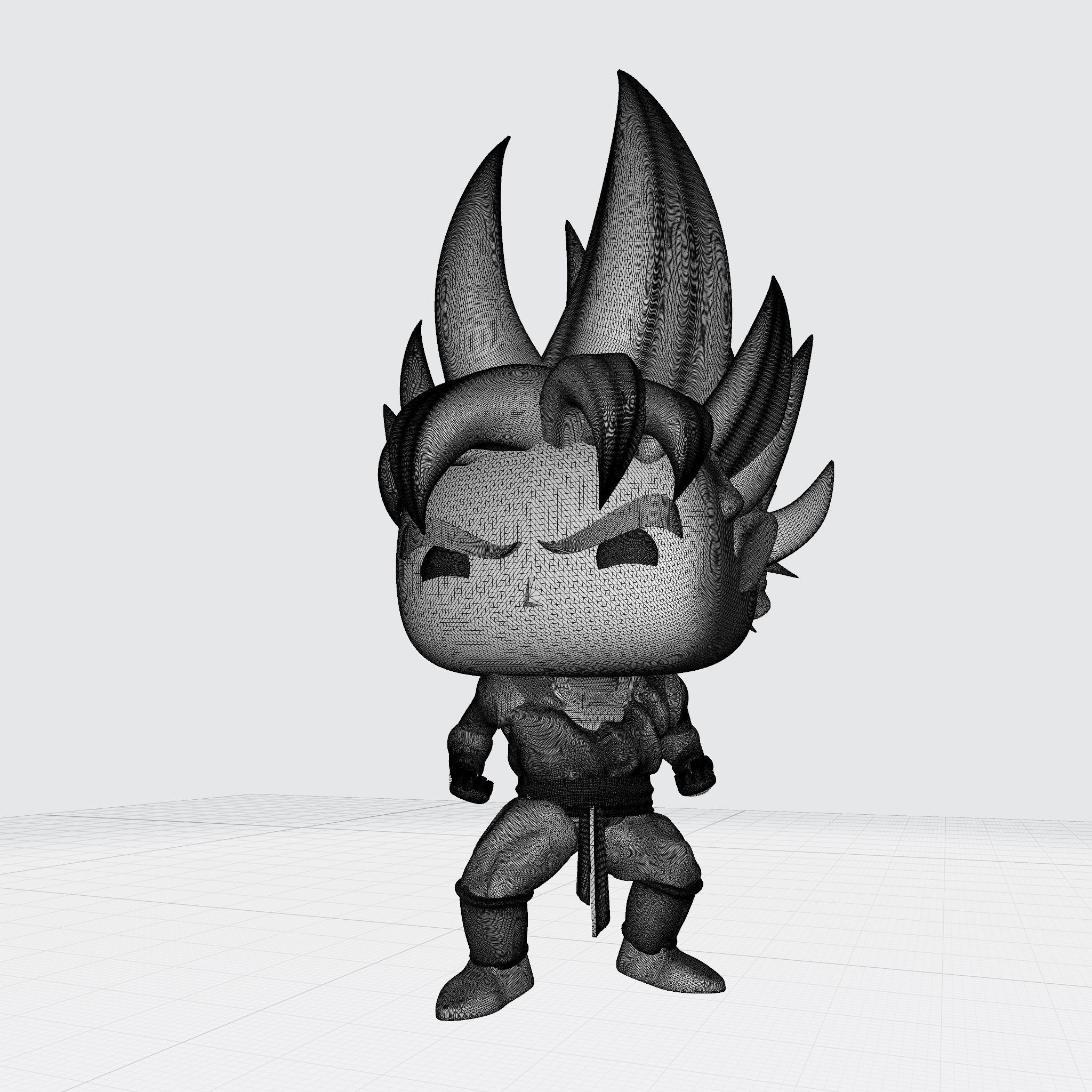 Goku Super Saiyan Custom Pop DIY 3D print model_7